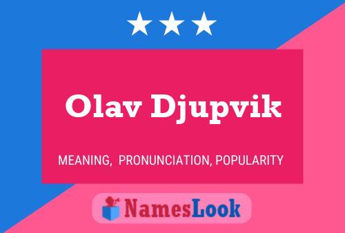 ملصق اسم Olav Djupvik