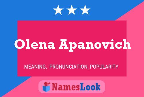 ملصق اسم Olena Apanovich