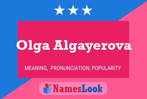 ملصق اسم Olga Algayerova