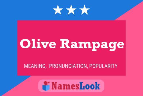 ملصق اسم Olive Rampage