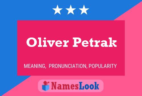 ملصق اسم Oliver Petrak