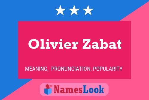 ملصق اسم Olivier Zabat