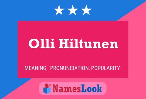 ملصق اسم Olli Hiltunen