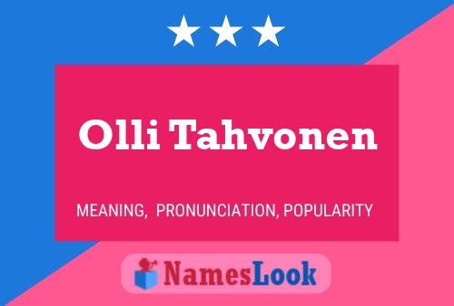 ملصق اسم Olli Tahvonen