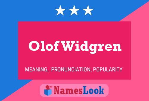 ملصق اسم Olof Widgren