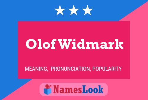 ملصق اسم Olof Widmark