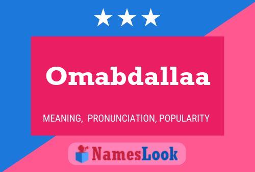 ملصق اسم Omabdallaa