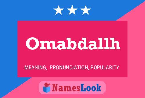 ملصق اسم Omabdallh