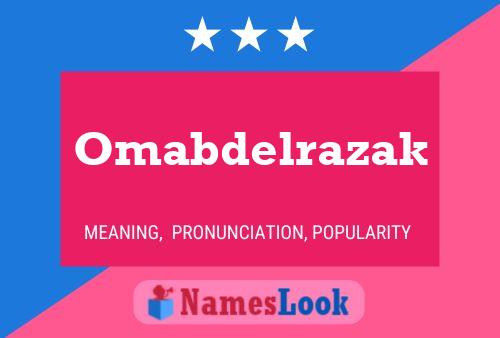 ملصق اسم Omabdelrazak