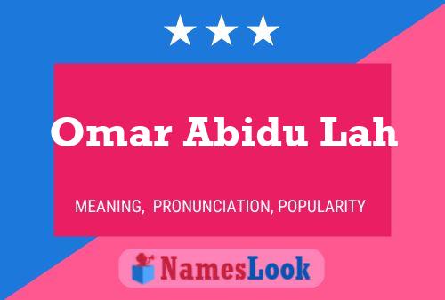 ملصق اسم Omar Abidu Lah