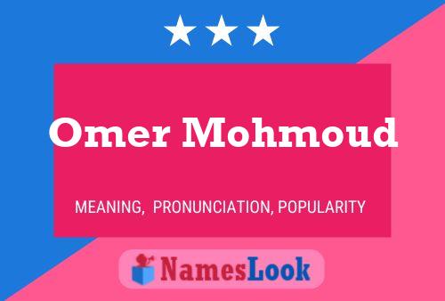 ملصق اسم Omer Mohmoud