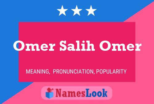 ملصق اسم Omer Salih Omer