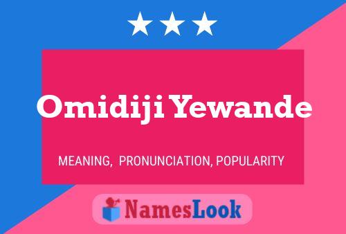 ملصق اسم Omidiji Yewande