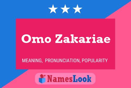 ملصق اسم Omo Zakariae