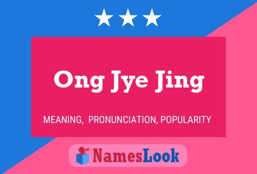 ملصق اسم Ong Jye Jing