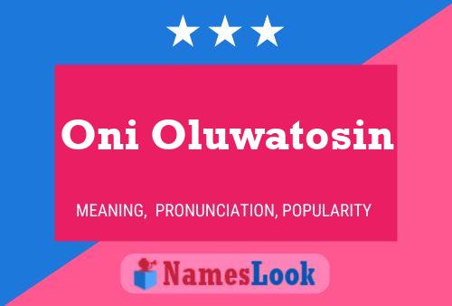 ملصق اسم Oni Oluwatosin