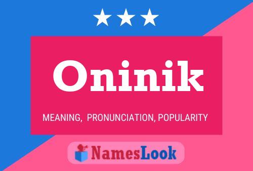 ملصق اسم Oninik