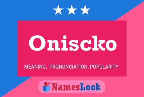 ملصق اسم Oniscko