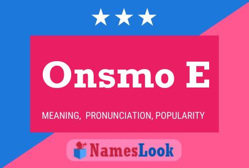 ملصق اسم Onsmo E