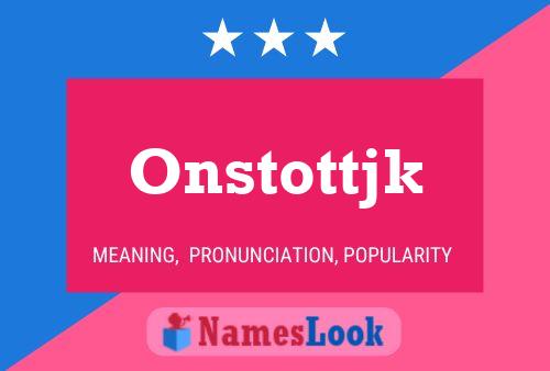 ملصق اسم Onstottjk