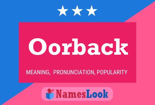 ملصق اسم Oorback