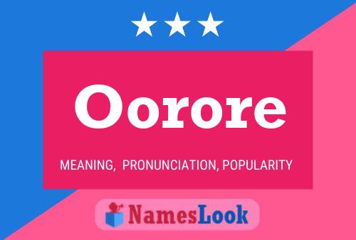 ملصق اسم Oorore