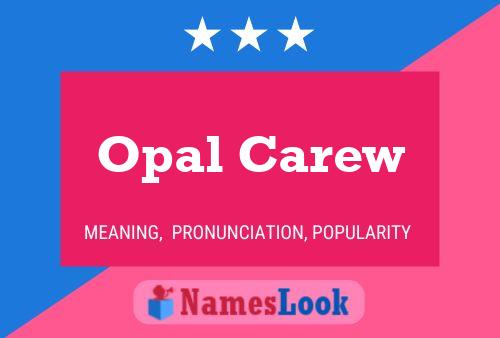 ملصق اسم Opal Carew