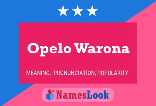 ملصق اسم Opelo Warona