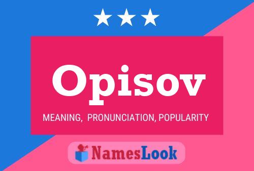 ملصق اسم Opisov