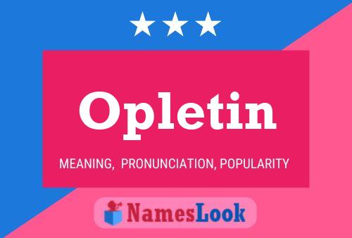 ملصق اسم Opletin