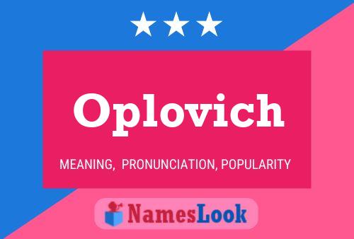 ملصق اسم Oplovich