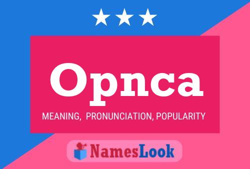 ملصق اسم Opnca