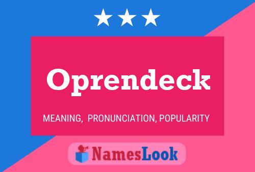 ملصق اسم Oprendeck