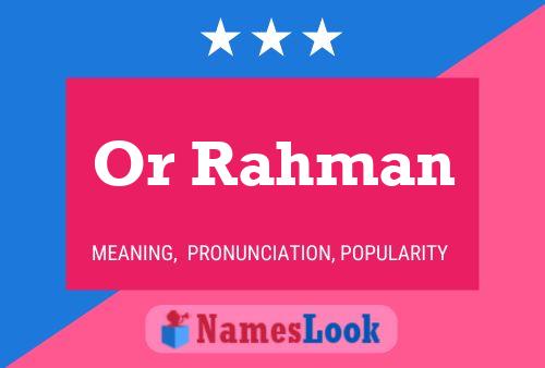 ملصق اسم Or Rahman