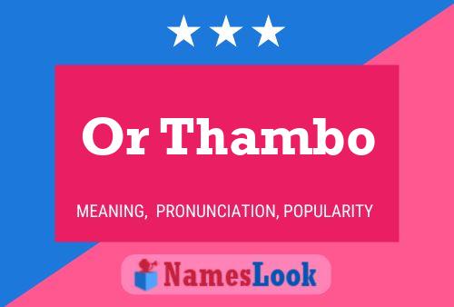 ملصق اسم Or Thambo