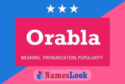 ملصق اسم Orabla