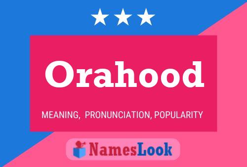 ملصق اسم Orahood