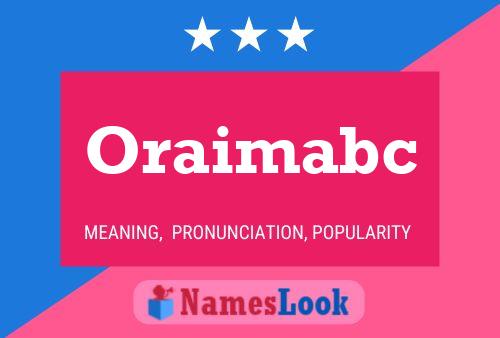 ملصق اسم Oraimabc