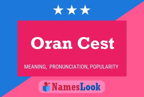 ملصق اسم Oran Cest