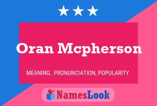 ملصق اسم Oran Mcpherson