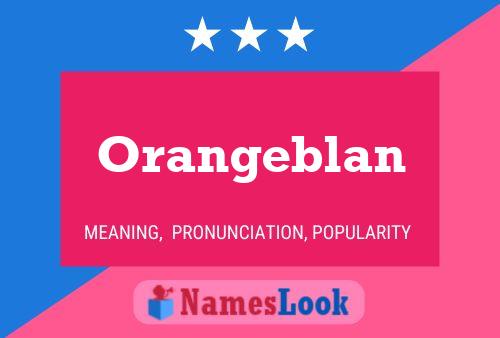 ملصق اسم Orangeblan