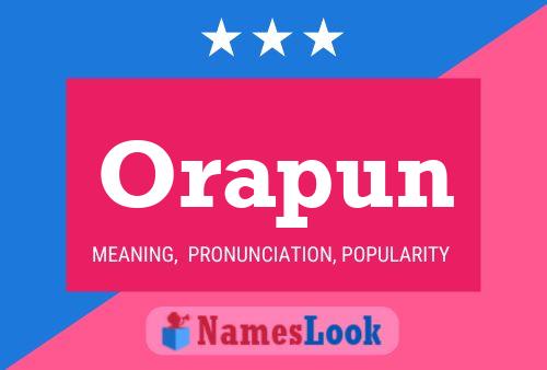 ملصق اسم Orapun