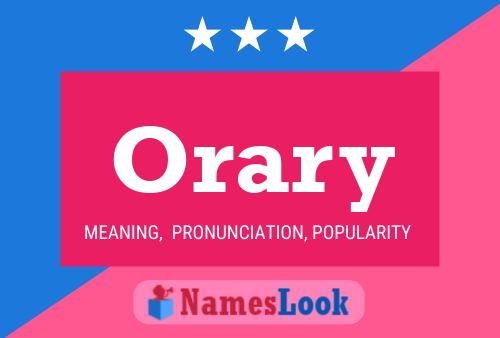 ملصق اسم Orary