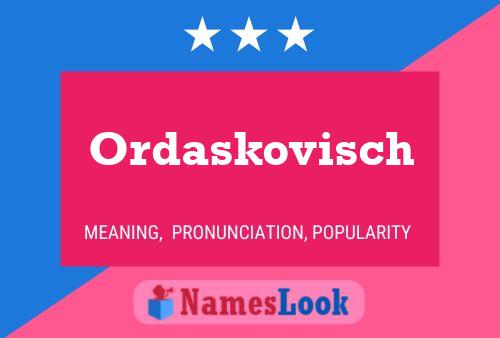 ملصق اسم Ordaskovisch