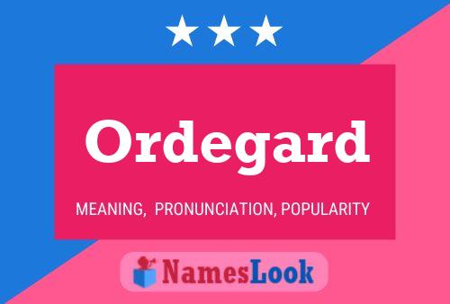 ملصق اسم Ordegard