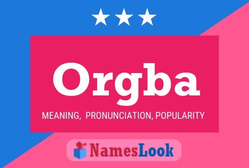 ملصق اسم Orgba