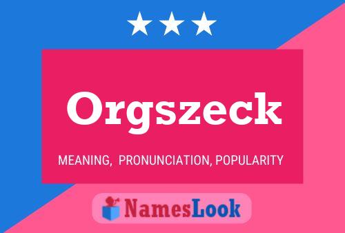 ملصق اسم Orgszeck