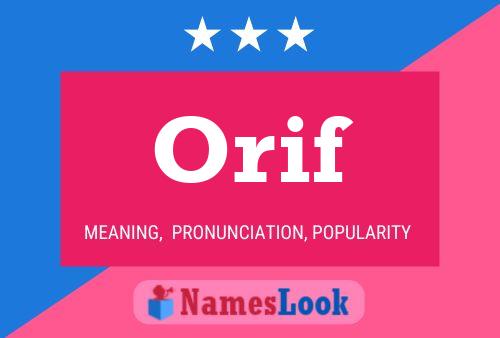 ملصق اسم Orif