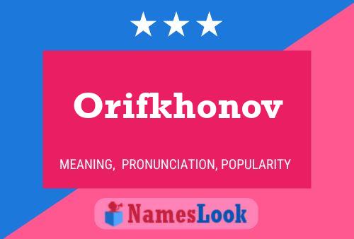 ملصق اسم Orifkhonov