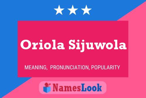 ملصق اسم Oriola Sijuwola